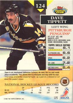 1993-94 Stadium Club - Members Only #124 Dave Tippett Back