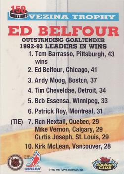1993-94 Stadium Club - Members Only #150 Ed Belfour Back