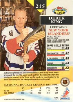 1993-94 Stadium Club - Members Only #215 Derek King Back