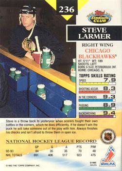 1993-94 Stadium Club - Members Only #236 Steve Larmer Back