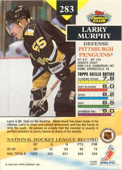 1993-94 Stadium Club - Members Only #283 Larry Murphy Back