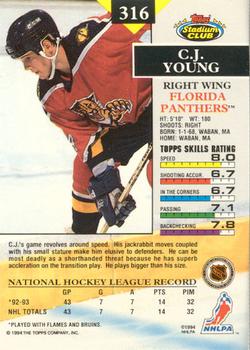 1993-94 Stadium Club - Members Only #316 C.J. Young Back