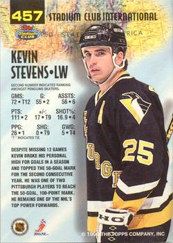 1993-94 Stadium Club - Members Only #457 Kevin Stevens Back