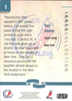 1994 Upper Deck NHLPA/Be A Player #1 Tony Amonte Back
