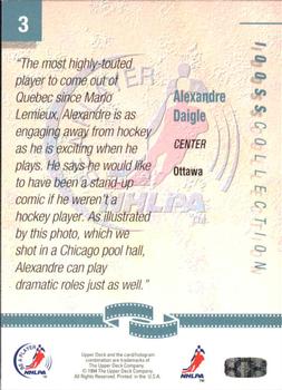 1994 Upper Deck NHLPA/Be A Player #3 Alexandre Daigle Back