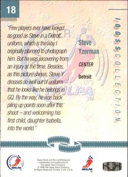 1994 Upper Deck NHLPA/Be A Player #18 Steve Yzerman Back