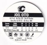 1994-95 POG Canada Games NHL #58 Joel Otto Back