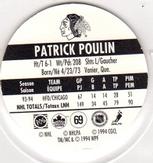 1994-95 POG Canada Games NHL #69 Patrick Poulin Back