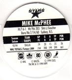 1994-95 POG Canada Games NHL #80 Mike McPhee Back