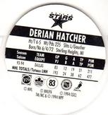 1994-95 POG Canada Games NHL #83 Derian Hatcher Back