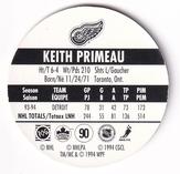 1994-95 POG Canada Games NHL #90 Keith Primeau Back