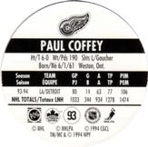 1994-95 POG Canada Games NHL #93 Paul Coffey Back