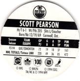 1994-95 POG Canada Games NHL #100 Scott Pearson Back