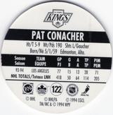 1994-95 POG Canada Games NHL #122 Pat Conacher Back