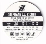 1994-95 POG Canada Games NHL #148 Stephane Richer Back
