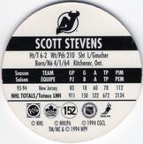 1994-95 POG Canada Games NHL #152 Scott Stevens Back