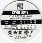 1994-95 POG Canada Games NHL #171 Kevin Lowe Back