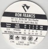 1994-95 POG Canada Games NHL #183 Ron Francis Back