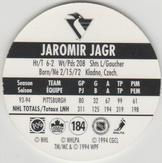 1994-95 POG Canada Games NHL #184 Jaromir Jagr Back