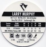 1994-95 POG Canada Games NHL #191 Larry Murphy Back