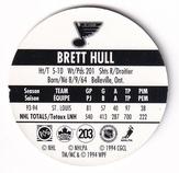 1994-95 POG Canada Games NHL #203 Brett Hull Back