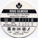 1994-95 POG Canada Games NHL #234 Doug Gilmour Back