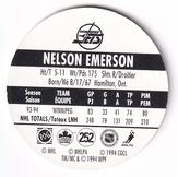 1994-95 POG Canada Games NHL #252 Nelson Emerson Back