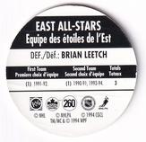 1994-95 POG Canada Games NHL #260 Brian Leetch Back