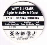1994-95 POG Canada Games NHL #265 Brendan Shanahan Back