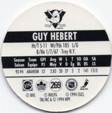 1994-95 POG Canada Games NHL #269 Guy Hebert Back