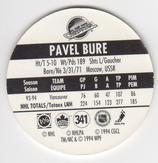 1994-95 POG Canada Games NHL #341 Pavel Bure Back