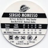 1994-95 POG Canada Games NHL #342 Sergio Momesso Back