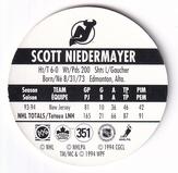 1994-95 POG Canada Games NHL #351 Scott Niedermayer Back