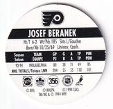1994-95 POG Canada Games NHL #356 Josef Beranek Back