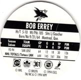 1994-95 POG Canada Games NHL #361 Bob Errey Back