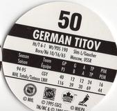 1995-96 POG Canada Games NHL #50 German Titov Back