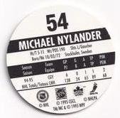 1995-96 POG Canada Games NHL #54 Michael Nylander Back