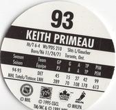 1995-96 POG Canada Games NHL #93 Keith Primeau Back