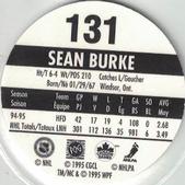 1995-96 POG Canada Games NHL #131 Sean Burke Back