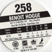 1995-96 POG Canada Games NHL #258 Benoit Hogue Back