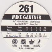 1995-96 POG Canada Games NHL #261 Mike Gartner Back