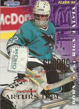 1995 Kenner/Fleer Starting Lineup Cards #197 Arturs Irbe Front
