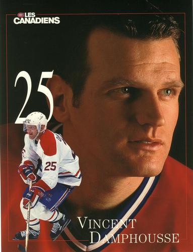 1996-97 Montreal Canadiens Line-Up Sheets #NNO Vincent Damphousse Front