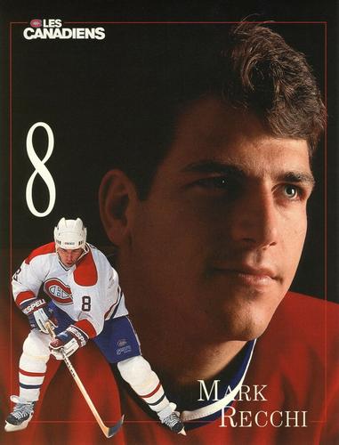 1996-97 Montreal Canadiens Line-Up Sheets #NNO Mark Recchi Front