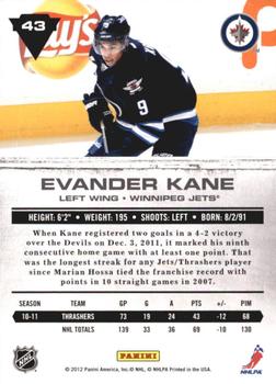 2011-12 Panini Titanium #43 Evander Kane Back
