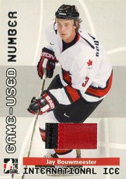 2006-07 In The Game Used International Ice - Numbers #GUN-10 Jay Bouwmeester Front