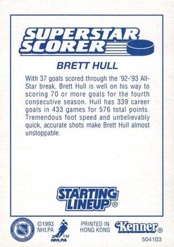 1993 Kenner Starting Lineup Cards #504103 Brett Hull Back