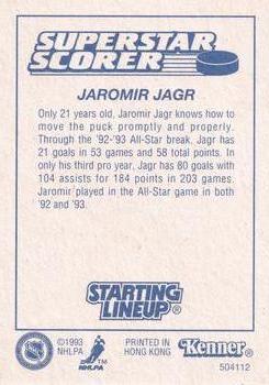 1993 Kenner Starting Lineup Cards #504112 Jaromir Jagr Back
