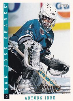1994 Kenner/Score Starting Lineup Cards #514599 Arturs Irbe Front
