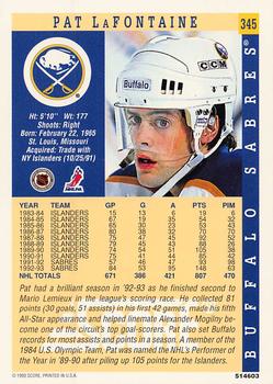 1994 Kenner/Score Starting Lineup Cards #514603 Pat LaFontaine Back